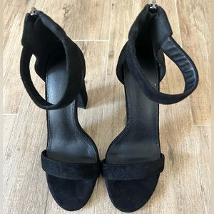 Black ankle heels